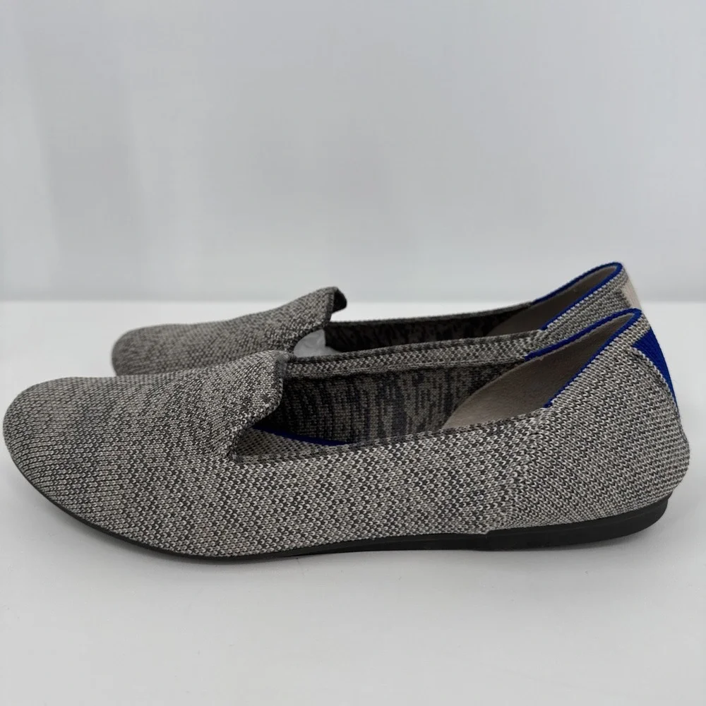 Rothy's Gray Taupe Heathered Loafers Women's 7.5 Casual Quite Luxury Minimalist